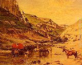 Famous Resting Paintings - Arabs Resting in a Gorge